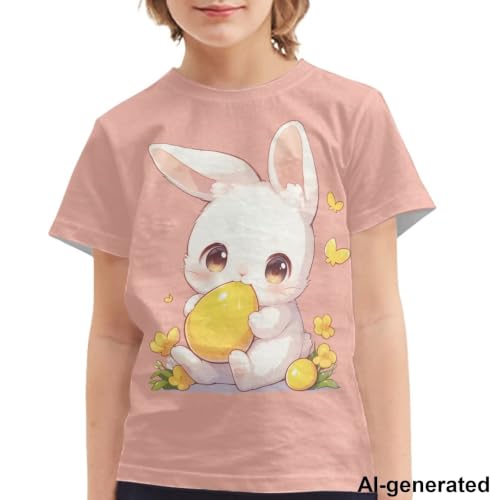 Image of Novelty 3D Graphic T Shirts for Kids Crew Neck Funny Animal Print Short Sleeve Girls Tshirts 3-16 Years