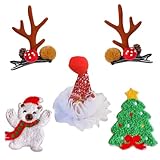 Christmas Hair Clips Cute Decorative Christmas Hair Accessories 2023 Xmas Small Gifts Hairpins Antle