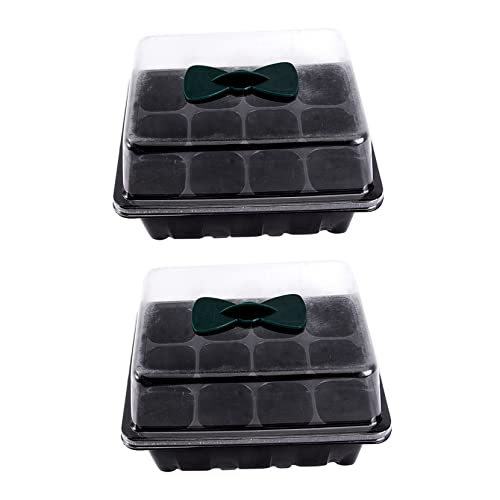 TOBBOMEY 2pezzi Scatola da Vivaio per Germinazione Contenitore per Semina Accessorio per Giardinaggio Scatola Traspirante