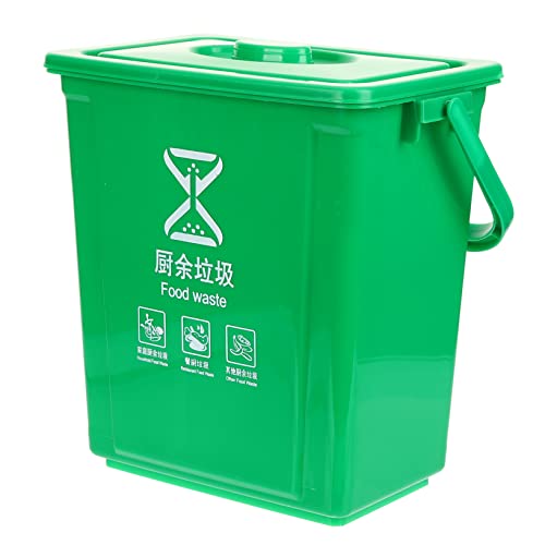 VICASKY Compost Bin with Lid and Handle Kitchen Compost Container for Indoor Food Waste Odor-Blocking Storage for Waste Separation