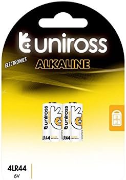 2 x Uniross 4LR44 4G13 L1325 A544 476A 6v Alkaline batteries