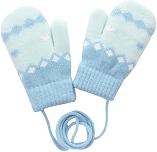 YLYMWJ Baby,Clothing,Baby Boys 0-24m,Accessories,Gloves & Mittens Baby Toddler Gloves On String Cute Winter Warm Knitted Magic Mittens Lined Fleece Thermal Mittens Gifts for Kids 2 3 4 5 Y
