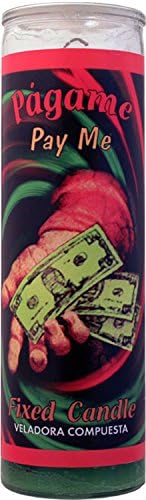 INDIO 7DAY Candle-VM Pay ME GRN:Pay Me Vela Verde - Velas Misticas 7 Día Fijo