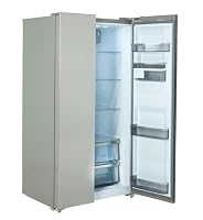 TESLA Side by Side Fridge Freezer (Non plumbed) – 372L Fridge / 210 Freezer capacity, Freestanding, E Energy, Total No Frost, Multi Airflow Cooling, Water Dispenser, T582SBSX (Stainless Steel)