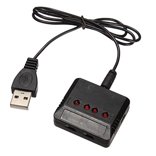 5 Batterie Lipo 3.7V 500mAh E Caricabatterie 5 In 1 USB Per Droni Hubsan, Syma, JXD, UDI - Sostituzione Per H107, X5C, U816A E Molti Altri Modelli