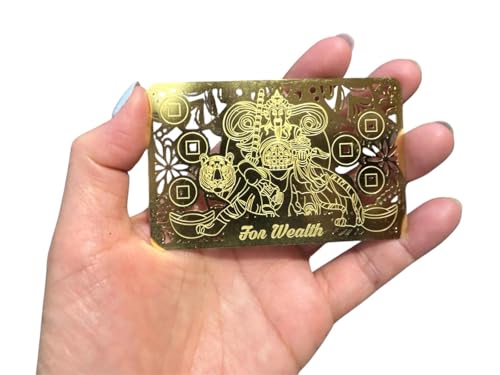 Tarjeta Dorada de la Riqueza Caishen con Grabado Metálico de Lujo 5