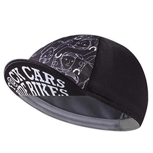 BikingBros Polyester Cycling Cap - Under Helmet, Breathable & Sweat Uptake, One Size Fits All, Black 1
