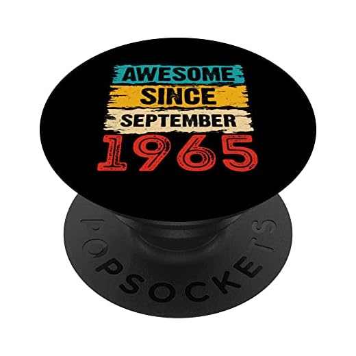 Regalos de 58 años impresionantes desde septiembre de 1965 PopSockets PopGrip Intercambiable