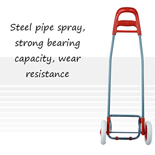 Einkaufstrolley Zweirädriger Einkaufswagen Zusammenklappbarer tragbarer Einkaufswagen Abnehmbarer Hauptwagen… – Bild 7