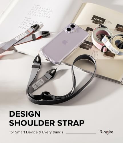 Image of Ringke Shoulder Strap [Dual-Ended Design] Adjustable Crossbody Strap, Anti-Theft Neck Lanyard for iPhone /Galaxy /Pixel Phone Cases, Cameras, etc