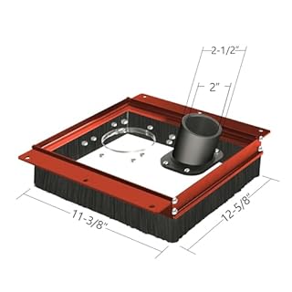 SpeTool Dust Collection Shroud for Slab Flattening Router Sled, 2-1/2" Dust Collection Interface Connect Dust Extractor, Slab Flattening Mill Accessories Compatible with Most Routers