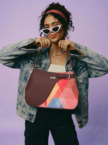 Image of ZOUK Ira Handbag | Stylish Women's Handbag | Luxury Shoulder Bag for Women | Trendy | Fancy Ladies Handbags | Small Purse for Events | Water-Resistant