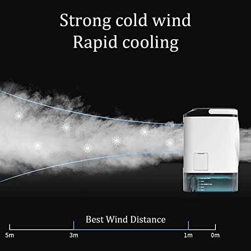 Draagbare mini-airconditioning met 3 snelheden, draagbaar, mini-airconditioning, stil, mobiele airconditioning voor thuis, kantoor, slaapzaal - Afbeelding 6