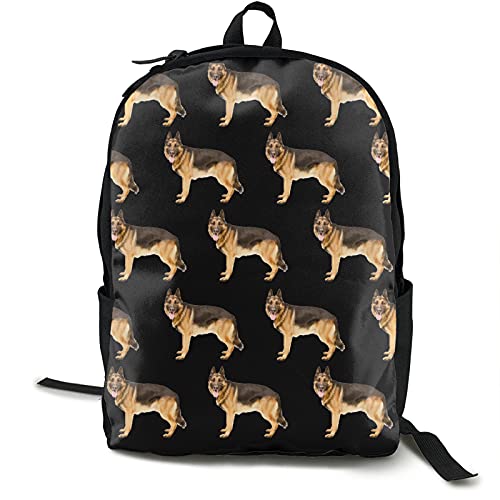 German Shepherd Dog aesthetic Backpack Shoulder Backpacks Adjustable Bag Classic Lightweight Bookbag Outdoor Adult Leisure Backpack for school Boys And Girls Preschool Backpack travel Halloween