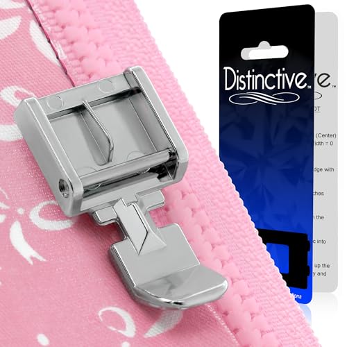 Distinctive Zipper Sewing Machine Presser Foot - Fits All Low