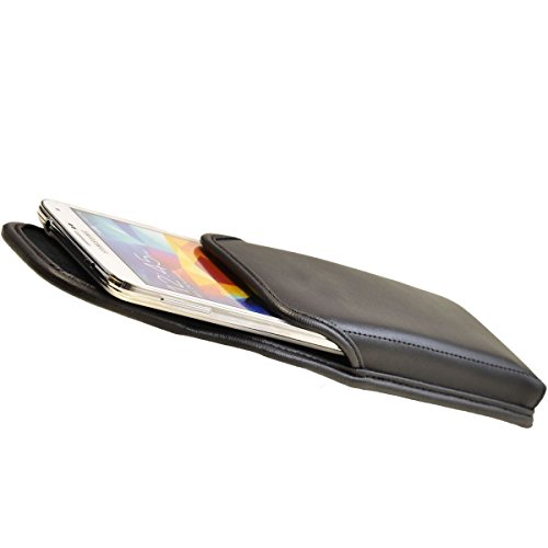 Turtleback Vertical Holster Phone Case For Samsung Galaxy S5 Belt Case Executive Metal Belt Clip Black Leather Pouch, Made In Usa #TOP4
