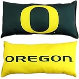 College Covers Solid Color Bolster Travel Pillow, 16' x 8', Oregon Ducks