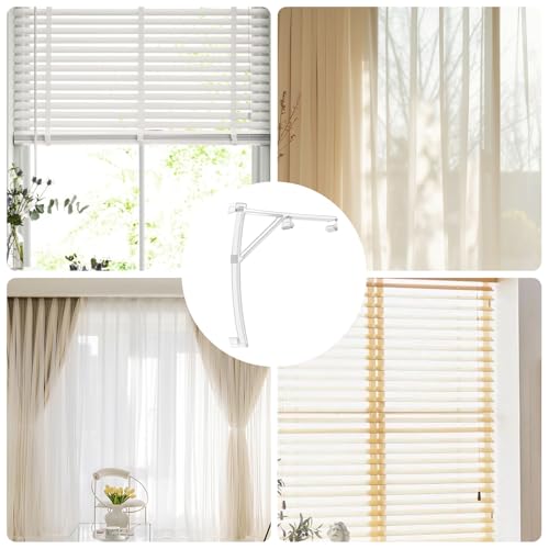 3.5 Inch Vertical Blinds Replacement Slats,Clear Plastic Valance Clips,Valance Clips for Blinds,Blind Clips Replacement,Outside Mount Window Treatment Parts(4 Pieces)