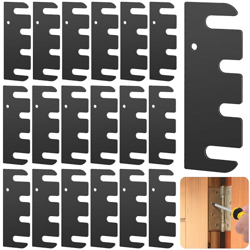 Image of 16 Pcs 4 Inch Hardware Door Hinge Shims,Stainless Steel Door Hinge Spacer with Coated Finish,Doors Hinge Shims Hinge Spacer for Repair Kit,0.03 Inches Thick