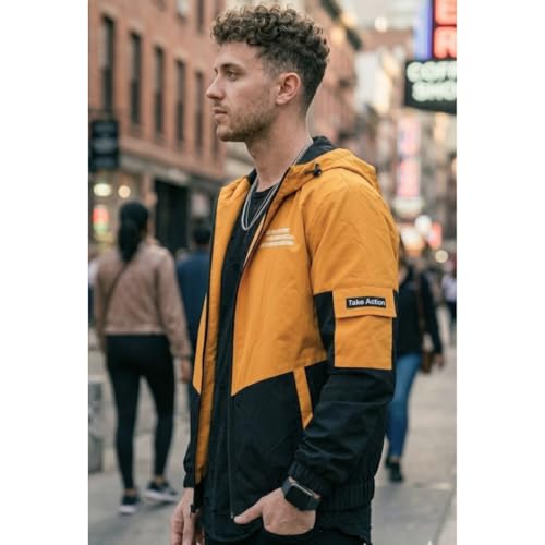 Image of Wind Cheater For Men | Winter Jacket For Men Back Print | Light Weight Men Jacket (Pack Of 1)