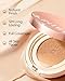 SKINTIFIC Full Coverage Cushion Foundation #01W WarmVanilla| Satin Glow Finish, Oil-Control & Waterproof, Buildable Tattoo Cover Cushion for All Skin Types