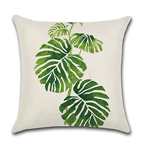 JOTOM Set of 6 Outdoor Cushion Covers 45x45 cm Waterproof Decorative Throw Pillow Covers Garden Patio Pillow Cases Outdoor Cushions Pillow Covers for Couch Bench Sofa Indoor Home Decor (Green Leaf) - Image 4
