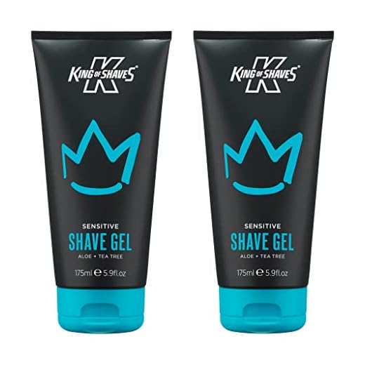 King of Shaves Sensitive Shaving Gel, Low Foam for a Refreshing and Precise Shave 2 x 175ml