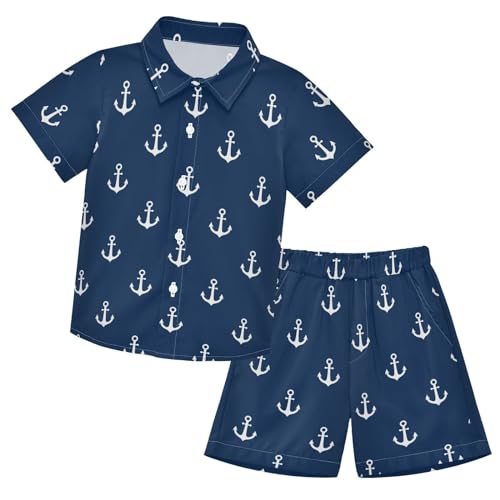 Image of Sunflower Floral Yellow Black Short Sleeve Hawaiian Button Down Shirts and Short Sets for Boys Toddler Summer Outfits
