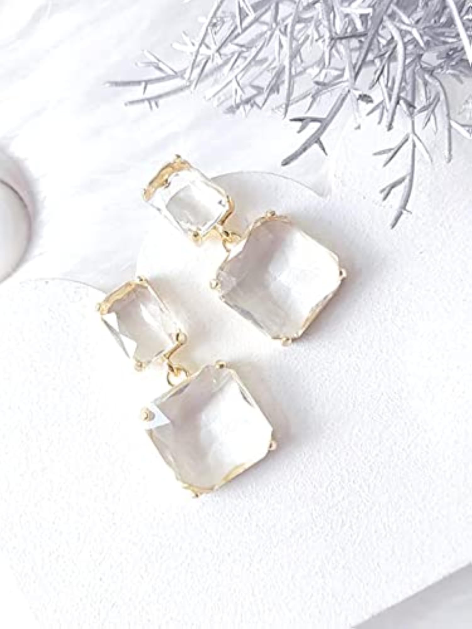 Geometric Shape Stud Drop Earrings