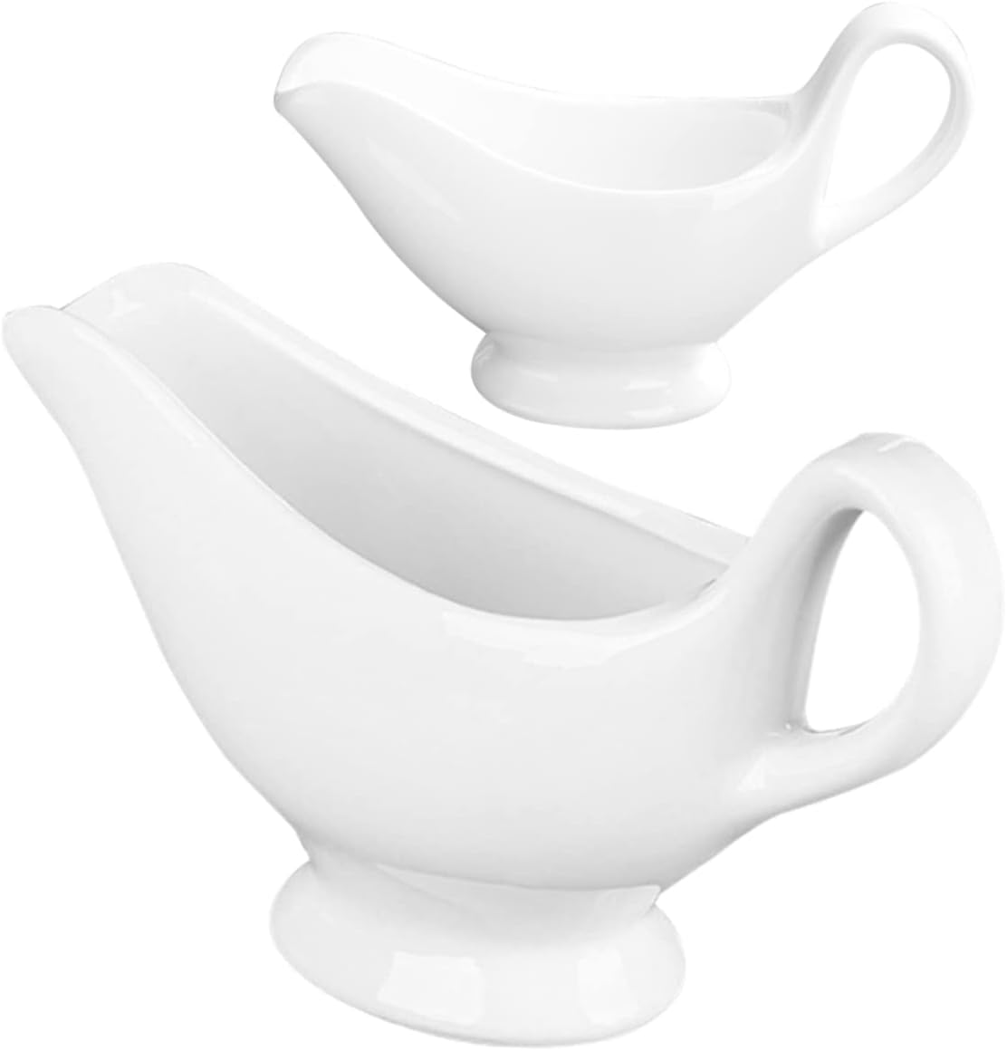 PRETYZOOM 2Pcs Multi Function Gravy Boat Ceramic Sauce Cups for Dipping Sauces Condiments and Ketchup for Family Meals and Outdoor Dining