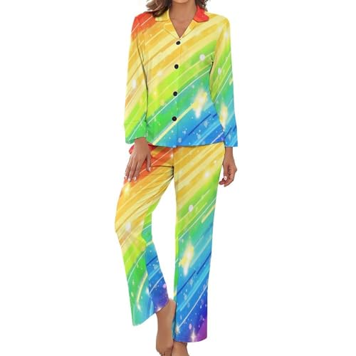 Pyjama femme grande taille ultra confortable à taille élastique et col revers