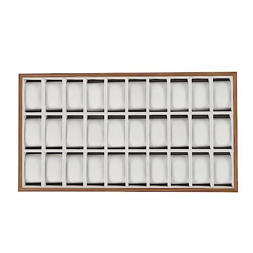EcoTypee Vintage Wooden Watch Box Case Organizer 30 Slots Watches Holder Jewelry Storage Display