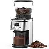 Conical Burr Coffee Grinder Electric,Stainless Steel Coffee...