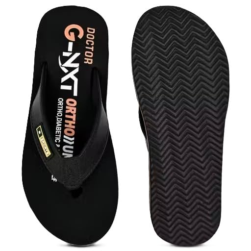 Image of Men EVA Flip Flops Printed Design Slip On Slippers Rubber Sole Lightweight Comfortable Casual Pair 953