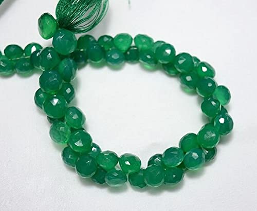 Onyx vert perles oignon LKBEADS pour concevoir vos bijoux d'été et de soirée