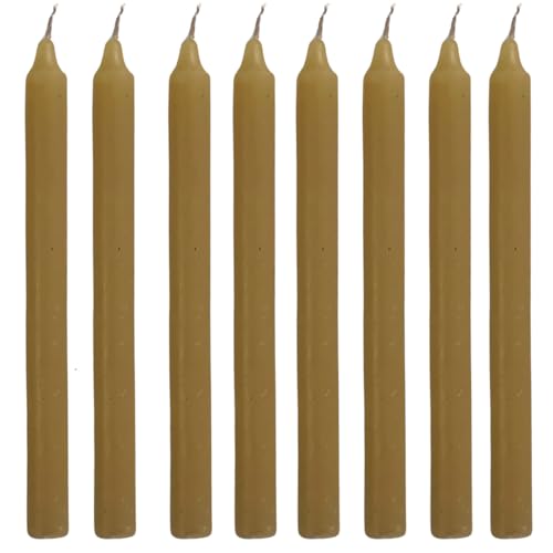 8 Velas Com Cera De Abelha de 28 Cm de altura, diâmetro 2,2 cm, Artesanal, Maciça, número 10. Aroma