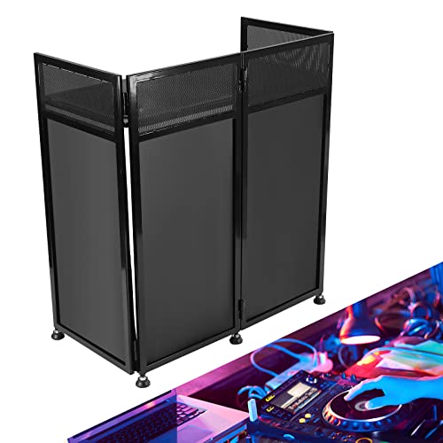 Dj Booth Foldable Projector Display Scrim Panel,2 Scrims Portable Dj Event Booth Facade W/Built In Table+Travel Bag+Scrims(82.7 * 44") #TOP1
