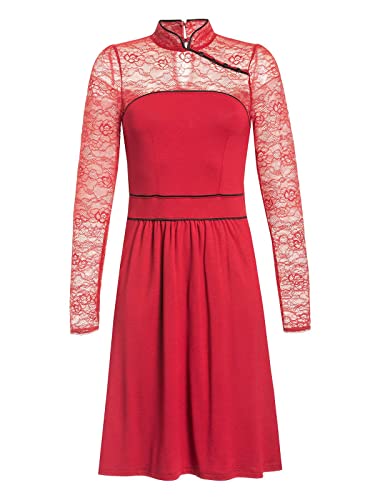 Vive Maria Asia Night Damen A-Linien-Kleid, Farben:Rot, Größe:M
