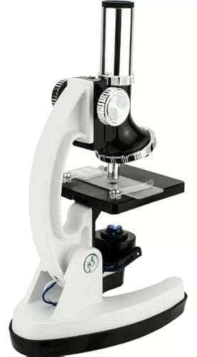 Kit Microscópio Biológico Portátil 51 Peças 600x 1200x, Global Optics, Luz LED, Preto