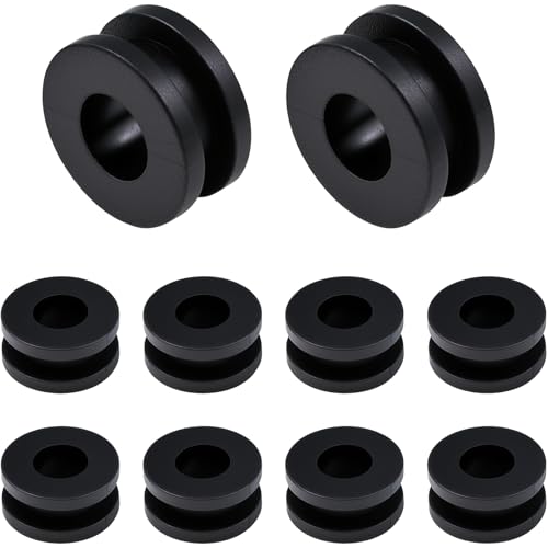 Rubber Grommet Kit M6, 10PCS Rubber Bushings for Wiring Protection, Panel Mount, Automotive, Motorcycle Fairing, Cable Protection, Vibration Isolation
