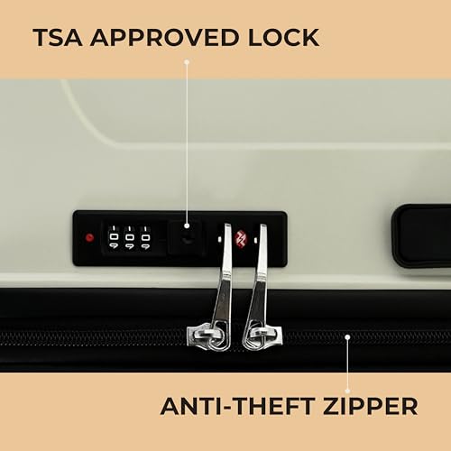 Image of CAGE 8 Wheels Trolley Bag Hard Case Polypropylene 360 Degree Wheeling System Luggage, Trolley Bags for Travel, Suitcase for Travel (Ink Ginger, Cabin | 55 Cm | Small)