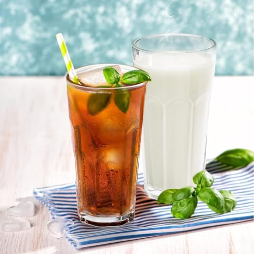 Image of 500ml Clear Glass Tumbler, Highball Drinking Glasses for Cocktails, Juices, Milkshakes Water Glass Clear Iced Tea and Glasses for Drinking Coke, Soda (Set of 6)