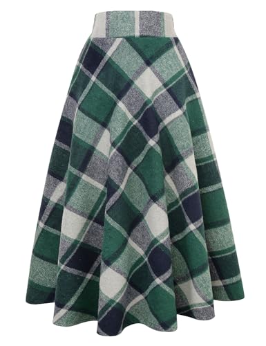 Long Plaid Skirts for Women Trendy 2023 Fall Fashion Teacher Outfits Winter...