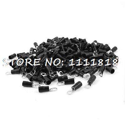 Davitu 500 Pcs PVC Insulated Ring Terminals Cable Lugs RVS3.5-5 for AWG 14-12#10 Bolt