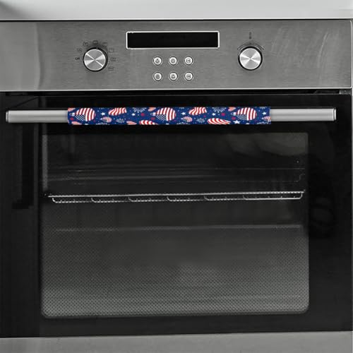Image of Pardick Refrigerator Door Handle Covers Set of 2, Patriotic Fridge Handle Cover Washable Fridge Dishwasher Door Spring Decor Protector Handle Cover, Keep Your Kitchen Appliance Clean