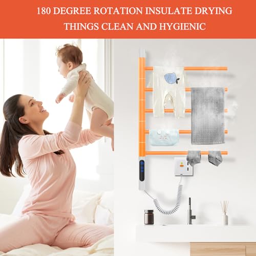 Toallero de pared giratorio de 180 grados con pantalla LED programable 3