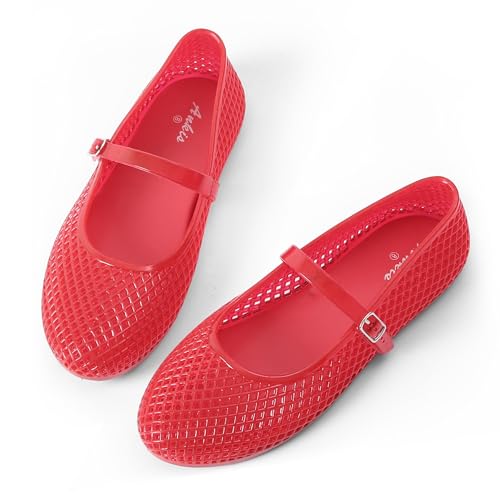 Image of Ankis Mesh Ballet Flats for Women, Black Mesh Flats Buckle Strap Mary Jane Ballerina Flats Women's Fishnet Flat Sandals Shoes for Dressy Summer