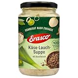 Erasco Käse-Lauch-Suppe mit Hackfleisch im Glas aus 100% natürlichen Zutaten, 350ml – lecker und herzhaft, ohne Konservierungsstoffe, schnelle Zubereitung, fertige Suppe