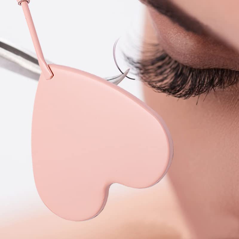 Miniatura 3 de Espejo de extensión de pestañas, herramientas de pestañas, espejo grande de acero inoxidable en forma de corazón para verificar pestañas, aplicar