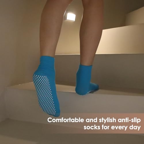 Image of 12 Pairs Women's Grip Socks Non Slip Pilates socks Yoga Socks with Strong Grips Hospital Socks slipper socks for Women